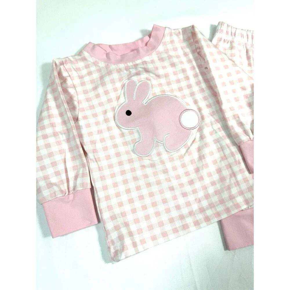 SMOCKINGBIRD Girls Bunny Pajama‎ Set 9M Cottagecore Sweet Cozy Soft